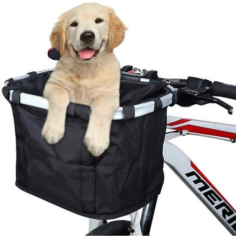 Panier De Vélo Support Pour Chien Pliable Amovible, Avec Panier De Guidon De Vélo Réglable Libération Rapide Facile à Iinstaller 1 Panier De Vélo Support Pour Chien Pliable Amovible, Avec Panier De Guidon De Vélo Réglable Libération Rapide Facile à Iinstaller