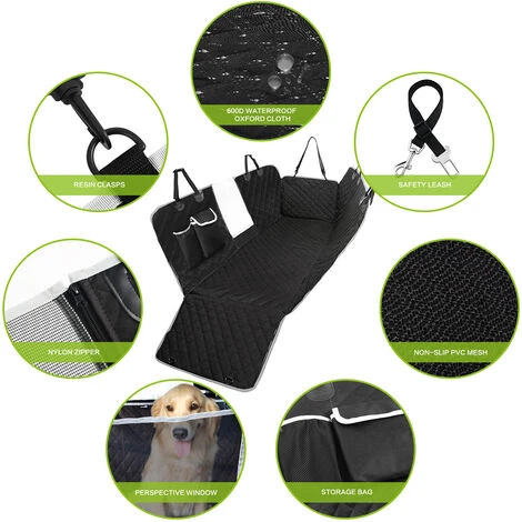 Housse De Si¨¨ge Pour Chien Pour La Banquette Arri¨¨re, Pecute Housse Voiture Imperm¨able Pour Chien Avec Fen¨ºtre De Visualisation, Avec 2 Housses Lat¨rales De Sac Et 2 Ceintures De S¨curit¨ Pour Chi 2 Housse De Si¨¨ge Pour Chien Pour La Banquette Arri¨¨re, Pecute Housse Voiture Imperm¨able Pour Chien Avec Fen¨ºtre De Visualisation, Avec 2 Housses Lat¨rales De Sac Et 2 Ceintures De S¨curit¨ Pour Chi – Image 2