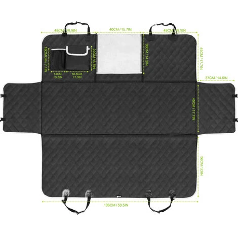 Housse De Si¨¨ge Pour Chien Pour La Banquette Arri¨¨re, Pecute Housse Voiture Imperm¨able Pour Chien Avec Fen¨ºtre De Visualisation, Avec 2 Housses Lat¨rales De Sac Et 2 Ceintures De S¨curit¨ Pour Chi 5 Housse De Si¨¨ge Pour Chien Pour La Banquette Arri¨¨re, Pecute Housse Voiture Imperm¨able Pour Chien Avec Fen¨ºtre De Visualisation, Avec 2 Housses Lat¨rales De Sac Et 2 Ceintures De S¨curit¨ Pour Chi – Image 5
