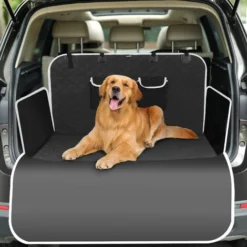 Pecute Protection Coffre Voiture Chien Universelle,Couverture De Coffre Chien Imperm¨able & Antid¨rapant, Protection Housse De Coffre Avec 3 Sacs De Rangement, Pour Petit & Moyen Voiture(102 185cm)