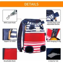 Sac Ventral Chien Voyage Sac De Transport Chien Ventral Sac à Dos Pour Petit Chien 10KG Maximum Irisfr -Promos Patto Chou Boutique 97447221 3