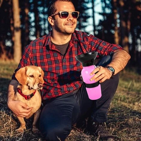 Gourde Pour Chien, Bouteille D'eau Pour Chiens, 500ml Gamelle Abreuvoirs Pour Pet Distributeur D'eau Antibactérie Voyage Bouteille Bol, Animal De Compagnie Extérieur Potable 2 Gourde Pour Chien, Bouteille D'eau Pour Chiens, 500ml Gamelle Abreuvoirs Pour Pet Distributeur D'eau Antibactérie Voyage Bouteille Bol, Animal De Compagnie Extérieur Potable – Image 2