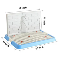 Plateau De Pot D'Intérieur Pour Chiot De Chien De Compagnie Avec Mur De Simulation De Protection De Poteau De Pipi, Toilette De Chien De Coussin De Chiot Non Déchiré -Promos Patto Chou Boutique 97539509 4