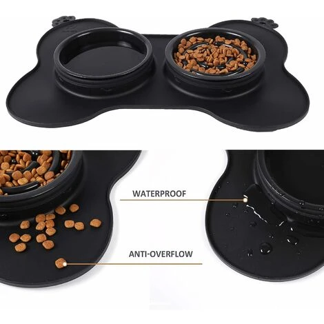 Gamelle Anti-boulimie Pour Chiens Et Chats, Gamelle Slow Food Avec Fond Antidérapant Pour Favoriser Une Alimentation Saine, Adaptée Aux Petits Et Moyens Animaux 3 Gamelle Anti-boulimie Pour Chiens Et Chats, Gamelle Slow Food Avec Fond Antidérapant Pour Favoriser Une Alimentation Saine, Adaptée Aux Petits Et Moyens Animaux – Image 3