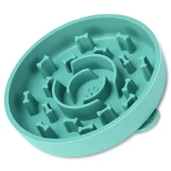 Bol Pour Chien à Alimentation Lente En Silicone Avec Ventouse, Bol Pour Chat à Alimentation Lente, Ralentit La Vitesse De Consommation Des Animaux De Compagnie, Favorise La Digestion