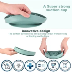 Bol Pour Chien à Alimentation Lente En Silicone Avec Ventouse, Bol Pour Chat à Alimentation Lente, Ralentit La Vitesse De Consommation Des Animaux De Compagnie, Favorise La Digestion -Promos Patto Chou Boutique 97559490 4