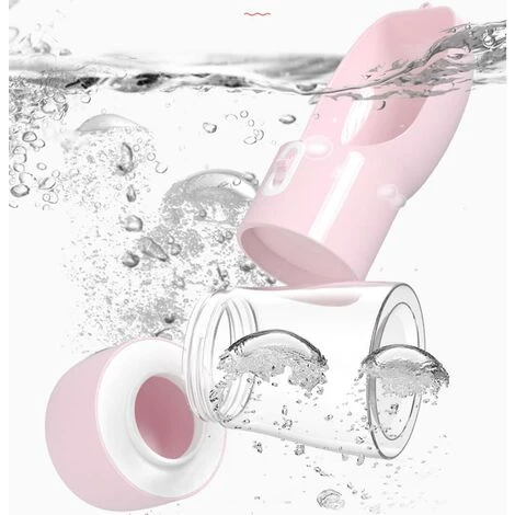 Gourde Pour Chien Pour Les Déplacements Avec Récipient à Nourriture Et Bol à Eau Bol De Voyage Rose 3 Gourde Pour Chien Pour Les Déplacements Avec Récipient à Nourriture Et Bol à Eau Bol De Voyage Rose – Image 3