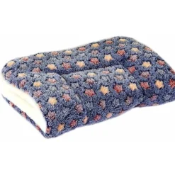 Couvertures Pour Chien Chat Moelleux Coussins Chiot Tapis Lavable Petit Moyen Grand (S, Bleu Foncé)