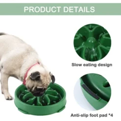 Bol à Alimentation Lente Pour Grand Chien, Durable, Ralentit Efficacement La Vitesse D'alimentation Du Chien, Chiens De Taille Moyenne -Promos Patto Chou Boutique 97636689 3