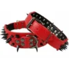 Superbe Réglable Style Punk Sharp Pointes PU Cuir Pet Dog Colliers Pour Chiens Moyens Grands Chiens L(33-61CM)Lefou
