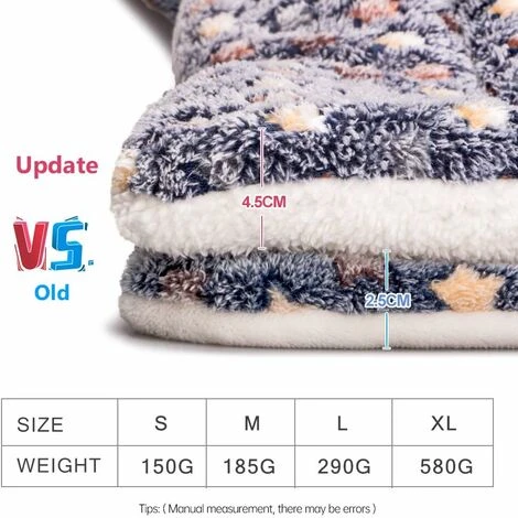 Couvertures Pour Chien Chat Moelleux Coussins Chiot Tapis Lavable Petit Moyen Grand (S, Bleu Foncé) 4 Couvertures Pour Chien Chat Moelleux Coussins Chiot Tapis Lavable Petit Moyen Grand (S, Bleu Foncé) – Image 4