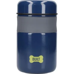 BUILT Bocal De Storage De PET Food, Récipient De Pet Food De Acier Inoxydable, Capacité De 473 Ml, Couleur Bleue
