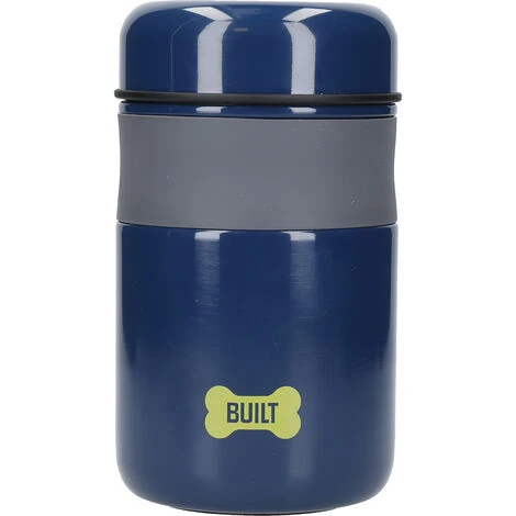 BUILT Bocal De Storage De PET Food, Récipient De Pet Food De Acier Inoxydable, Capacité De 473 Ml, Couleur Bleue 1 BUILT Bocal De Storage De PET Food, Récipient De Pet Food De Acier Inoxydable, Capacité De 473 Ml, Couleur Bleue