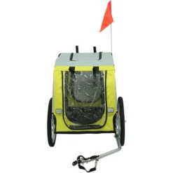 Remorque De Vélo Pour Chien Remorque De Vélo Pour Vos Animaux De Compagnie Pliable Réflecteurs Drapeau , Max. 30 Kg Jaune -Promos Patto Chou Boutique 98035170 3