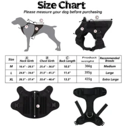Harnais Tactiques Pour Chien , Gilets à Anneaux Pour Chiens De Travail Militaires, Harnais D'entraînement Sans Tension, L -Promos Patto Chou Boutique 98200410 5
