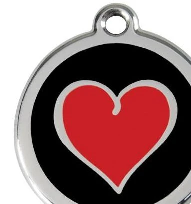 Medaille Chien Red Dingo 38mm Noir Coeur 1 Medaille Chien Red Dingo 38mm Noir Coeur