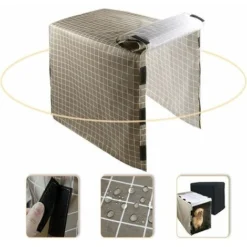 Couverture De Caisse De Chien Housse En Tissu Oxford - Intérieur/Extérieur Imperméable Coupe-Vent - Couvertures De Chenil Pour Animaux De Compagnie - Fit For Wire Dog Crate,L,Brown -Promos Patto Chou Boutique 98735568 3