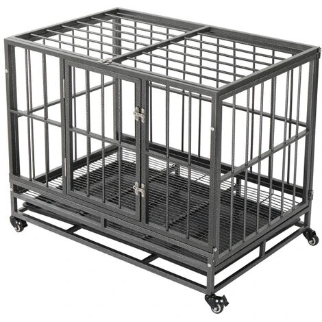 36.5 Heavy Duty Dog Cage Crate Kennel Metal Pet Playpen Portable With Tray Silver 1 36.5 Heavy Duty Dog Cage Crate Kennel Metal Pet Playpen Portable With Tray Silver