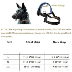 Muselière En Nylon Pour Petits, Moyens Et Grands Chiens Empêche Les Morsures, Les Aboiements Et La Mastication, Boucle Réglable -Promos Patto Chou Boutique 98864893 4
