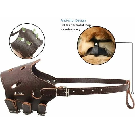 Chien En Cuir Muselière Anti-aboiement Pour Les Grands Chiens De Petite Taille Moyenne L 2 Chien En Cuir Muselière Anti-aboiement Pour Les Grands Chiens De Petite Taille Moyenne L – Image 2